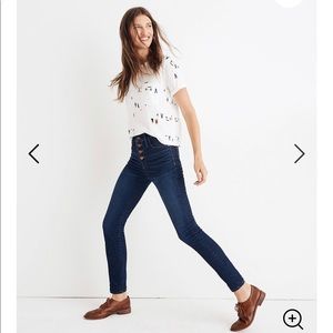 MADEWELL Highrise button fly blue jeans